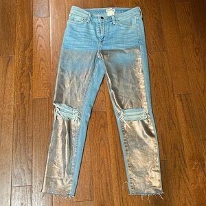 L’Agence light wash rose gold jeans